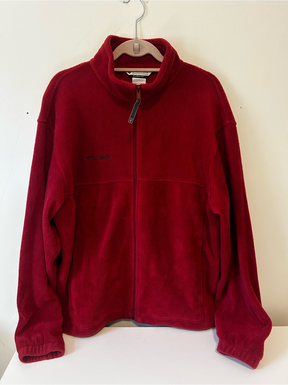 Columbia Men's Deep Red Full-Zip Fleece Jacket